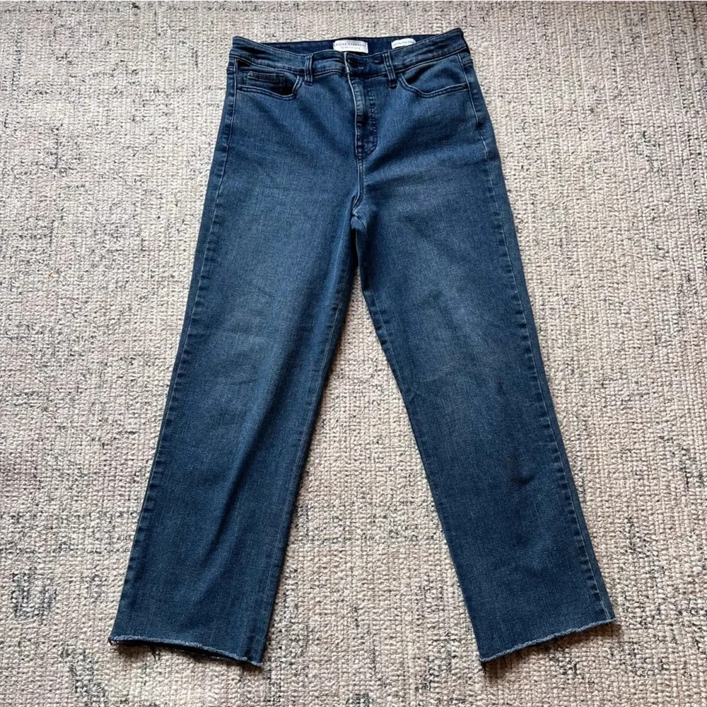 Social Standard by Sanctuary | High Rise Crop Ankle Straight Leg Dark Wash Jeans